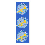 trumpet and music notes bookmark business card
