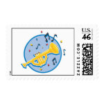 trumpet and music notes postage trumpet and music notes postage