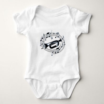 Trumpet and Musical Notes Tshirt