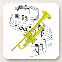 Trumpet Beverage Coaster