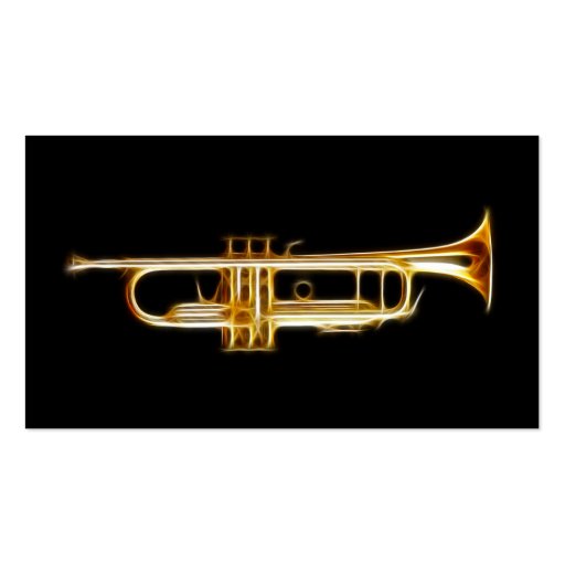 Trumpet Brass Horn Wind Musical Instrument Business Card Template (back side)