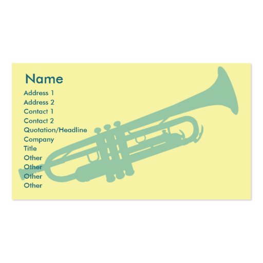 Trumpet - Business Business Card Templates (front side)