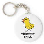 Trumpet Chick Keychain