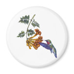 round_magnet - A Ruby Throated Hummingbird hovers before a Trumpeter Creeper drink its nectar.
Customize this hummingbird merchandise to make it one of a kind. Create a special gift for yourself or special friend or family member. Just click 