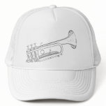 Trumpet Drawing Golf Cap or Hat