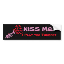 Trumpet Hearts Bumper Sticker