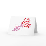 Trumpet Hearts Card