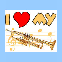 marching band t-shirt: I Love My Trumpet