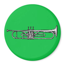 Trumpet Fridge Magnet