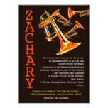 Trumpet Music Bar Mitzvah Custom Invitations