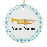 Trumpet Personalized Music Band Christmas Christmas Ornaments