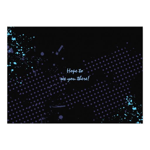 Trumpet & Piano Musical Bar Bat Mitzvah Invitation