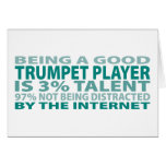 Trumpet Player 3% Talent Greeting Cards