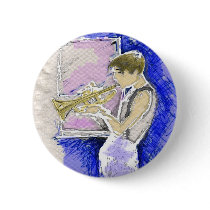 Trumpet Player Button
