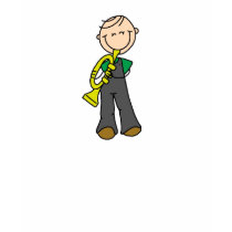 Trumpet Player Stick Figure Shirt by stick_figures Trumpet Player Stick Figure Shirt