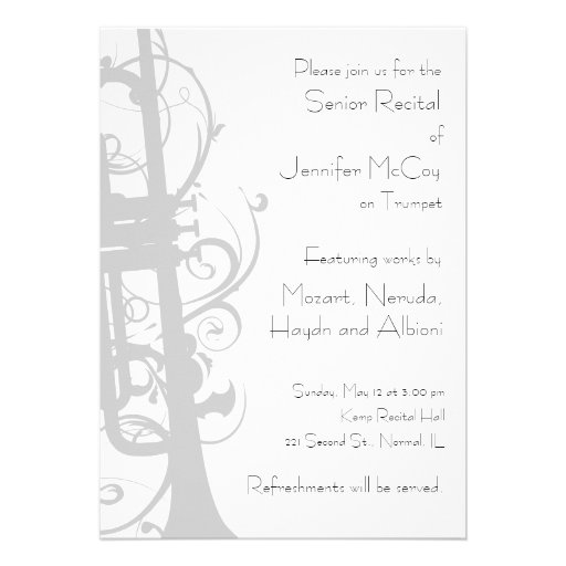 Trumpet Recital Invitation