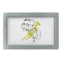 Trumpet Rectangular Belt Buckle