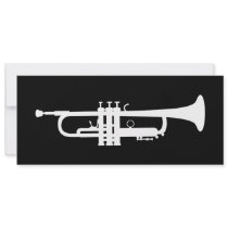 trumpet silhouette personalized invite