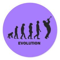 Trumpet Round Stickers