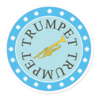 Trumpet Stickers sheet of 6