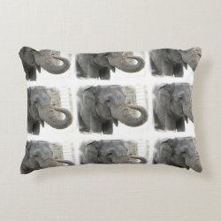 Trumpeting Elephant Accent Pillow