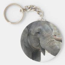 Trumpeting Elephant Keychain