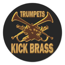 TRUMPETS KICK BRASS STICKERS