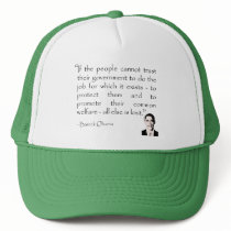 Trust in the government, Barack Obama hats by Famous_Quotations Trust in the government, Barack Obama hats