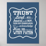 Trust in the Lord -- Blue Poster