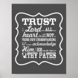 Trust in the Lord -- Grey Poster
