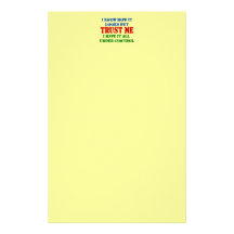 Trust Me -- All Under Control Customized Stationery