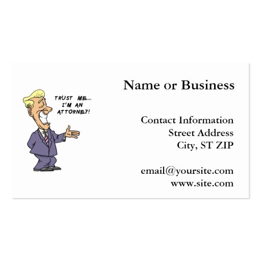 Trust Me I am an Attorney Business Cards (front side)