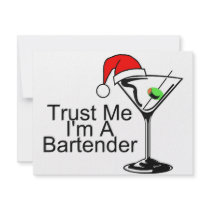Trust Me Im A Bartender Martini Custom Invite