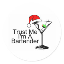 Trust Me Im A Bartender Martini Stickers