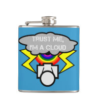 Trust me I'm a cloud Hip Flasks