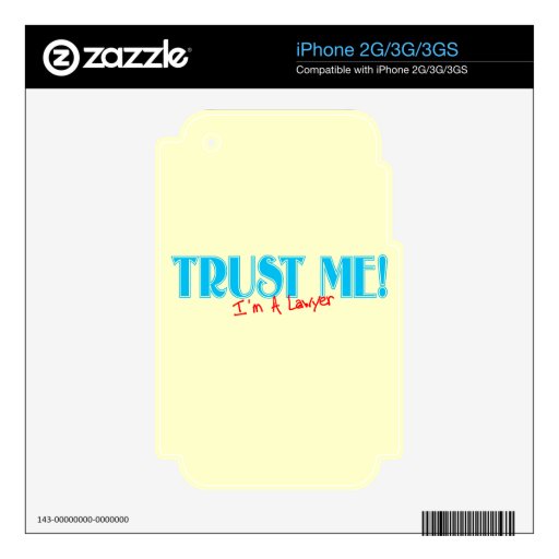 Trust Me I'm A Lawyer iPhone 3G Decals