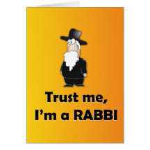 Trust me I'm a rabbi - Funny jewish humor Card