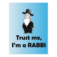 Trust me I'm a rabbi - Funny jewish humor Post Cards