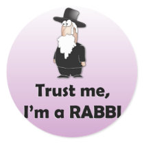 Trust me I'm a rabbi - Funny jewish humor Sticker