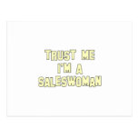 Trust Me I'm a Saleswoman Postcard