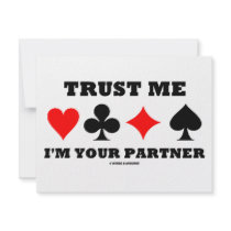 Trust Me I'm Your Partner (Bridge Saying) Invitation