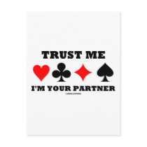 Trust Me I'm Your Partner (Bridge Saying) Post Cards