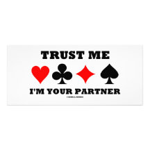 Trust Me I'm Your Partner (Bridge Saying) Rack Card Template
