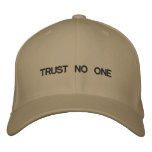 Trust No One Embroidered Baseball Cap