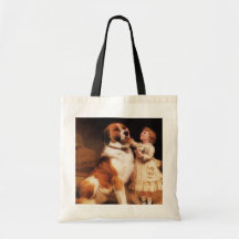 Trust (Saint Bernard) by Charles Burton Barber Canvas Bag