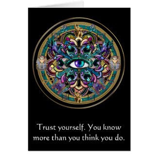 Trust Yourself ~ The Eyes of the World Mandala Greeting Card