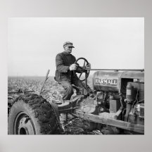 Trusty Old Tractor, 1930s Print