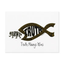 Truth Wins Again postcards by Pazzoom Truth Wins Again postcards