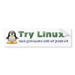 Try Linux bumper stickers