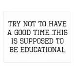 Try Not Educational Post Card